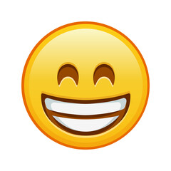 Grinning face with laughing eyes Large size of yellow emoji smile