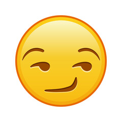 Grinning flirting face Large size of yellow emoji smile