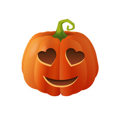 Halloween scary orange pumpkin Holiday cartoon concept