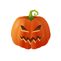 Halloween scary orange pumpkin Holiday cartoon concept