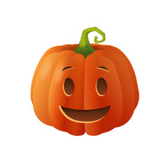 Halloween scary orange pumpkin Holiday cartoon concept
