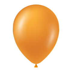 Orange balloon illustration for carnival isolated on white background