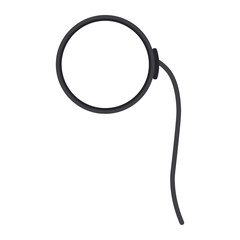 Simple monocle Large size icon for emoji smile - obrazy, fototapety, plakaty