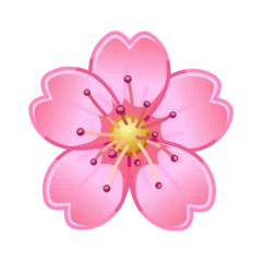 Simple pink flower Large size of emoji spring flower © Eugene B-sov