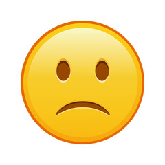 Slightly frowning face Large size of yellow emoji smile