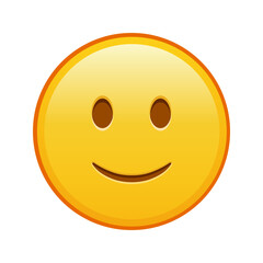 Slightly smiling face Large size of yellow emoji smile