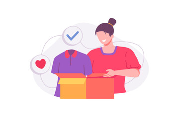 Unboxing Package Illustration