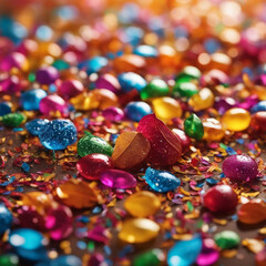 Fototapeta na wymiar colorful confetti for party background