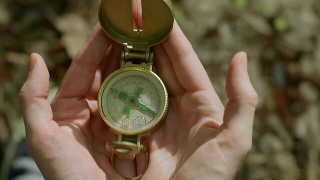 compass in hand