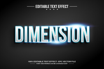 Dimension 3D editable text effect template