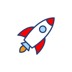 Rocket icon vector. Startup sign and symbol. rocket launcher icon