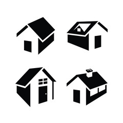 3D House Vector Logo Icon for Real Estate and Property Business