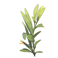 Fototapeta na wymiar stylized plant texture for anime and cartoon