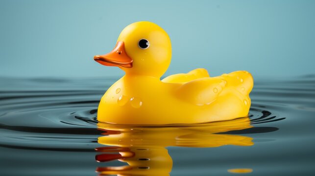 A rubber cuck in the water. Generative AI. 