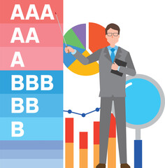 格付け評価のイメージイラスト