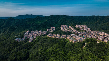 Naklejka premium Drone aerial photography, Tiandaohu is located in Hushi Town, Chishui City, Guizhou Province, China. 