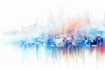 Pixelated reality distortion abstract background