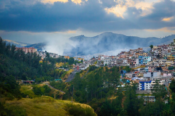 Panorama di quito, ecuador