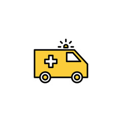 Fototapeta premium Ambulance icon vector for web and mobile app. ambulance truck sign and symbol. ambulance car