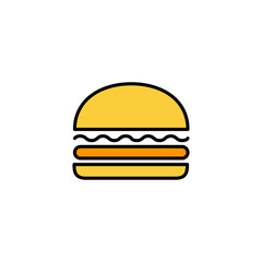 Fototapeta premium Burger icon vector for web and mobile app. burger sign and symbol. hamburger