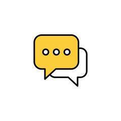 Chat icon vector for web and mobile app. speech bubble sign and symbol. comment icon. message
