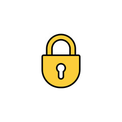 Lock icon vector for web and mobile app. Padlock sign and symbol. Encryption icon. Security symbol