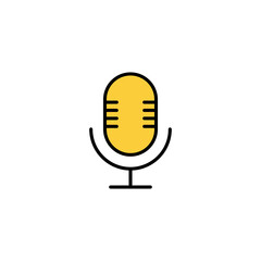 Microphone icon vector for web and mobile app. karaoke sign and symbol