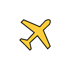 Plane icon vector for web and mobile app. Airplane sign and symbol. Flight transport symbol. Travel sign. aeroplane