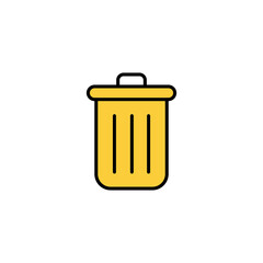 Trash icon vector for web and mobile app. trash can icon. delete sign and symbol.