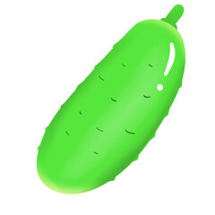 cucumber on a white background