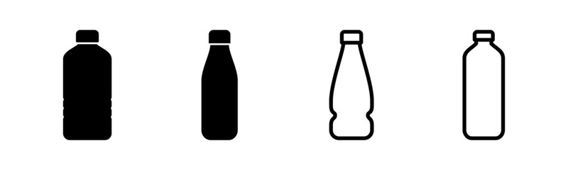 Bottle icon set illustration. bottle sign and symbol