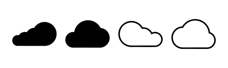 Cloud icon set illustration. cloud sign and symbol