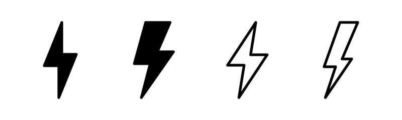 Lightning icon set illustration. electric sign and symbol. power icon. energy sign