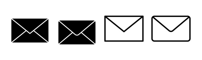 Mail icon set illustration. email sign and symbol. E-mail icon. Envelope icon