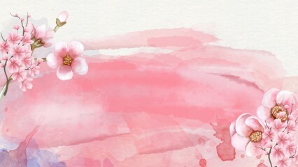 Background images, ready-made background images for use in various media work. in the concept of pink sakura