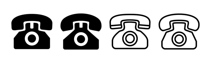 Telephone icon set illustration. phone sign and symbol