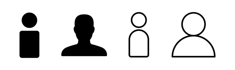 User Icon set illustration. person sign and symbol. people icon.
