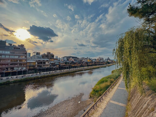 Sunset view of landscape