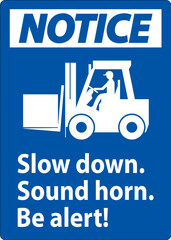 Obraz premium Notice Label Slow Down Sound Horn Be Alert