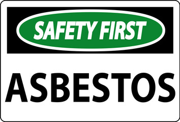 Asbestos Safety First Signs Asbestos Hazard Area Authorized Personnel Only