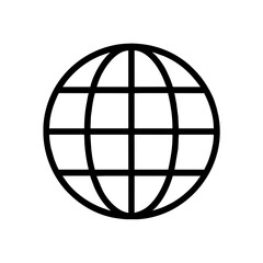 earth icon outline