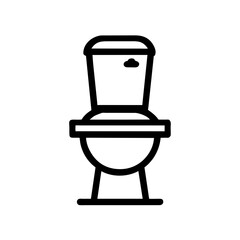 flush toilet icon outline