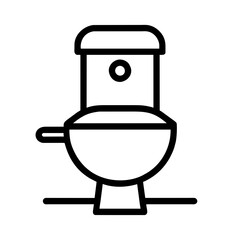 flush toilet icon outline