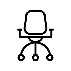 ergonomic chair icon outline