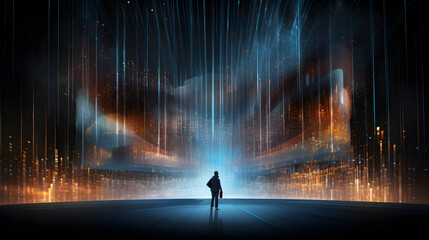 a concept image that seamlessly integrates the pillars of artificial intelligence (AI)