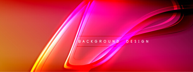 Vector abstract background - liquid transparent bubble shapes on fluid gradient with shadows and light effects