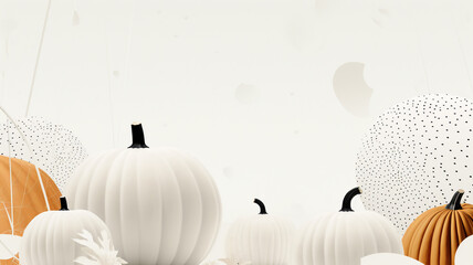 Halloween pumpkin in collage style.