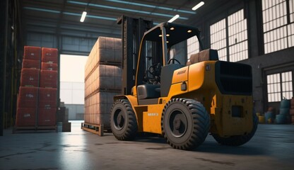 Loader for transportation of goods in large warehouse Generative Ai