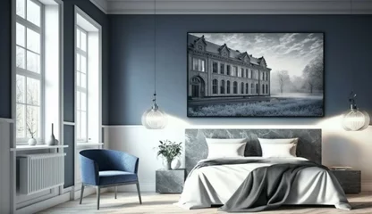 Tapeten Ontwerp een 8k afbeelding dieeen luxe slaapkamer laat Generative Ai © Lucky