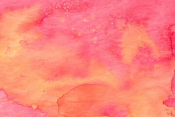 red and orange  watercolor painted background texture